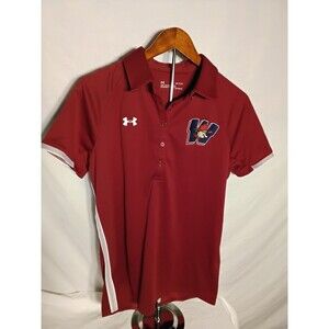 Women's Under Armour Short Sleeve Dark Red Rival Team Polo Size L